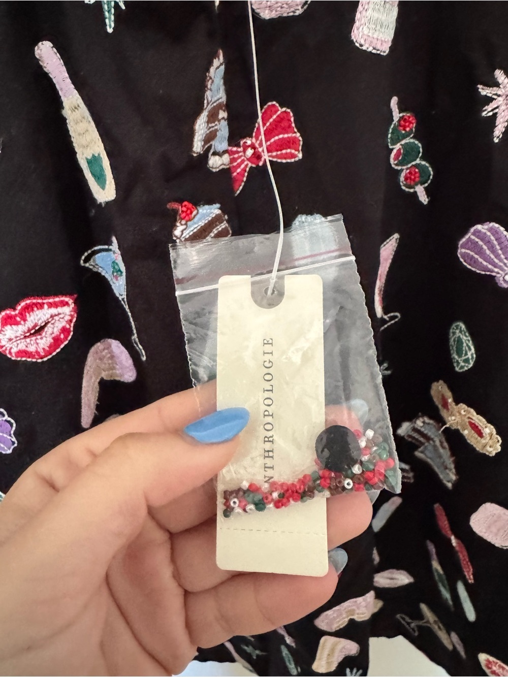 NEW Maeve Anthropologie Embroidered Shift Mini Dress Black XL Sleeveless NWT - Picture 5 of 9